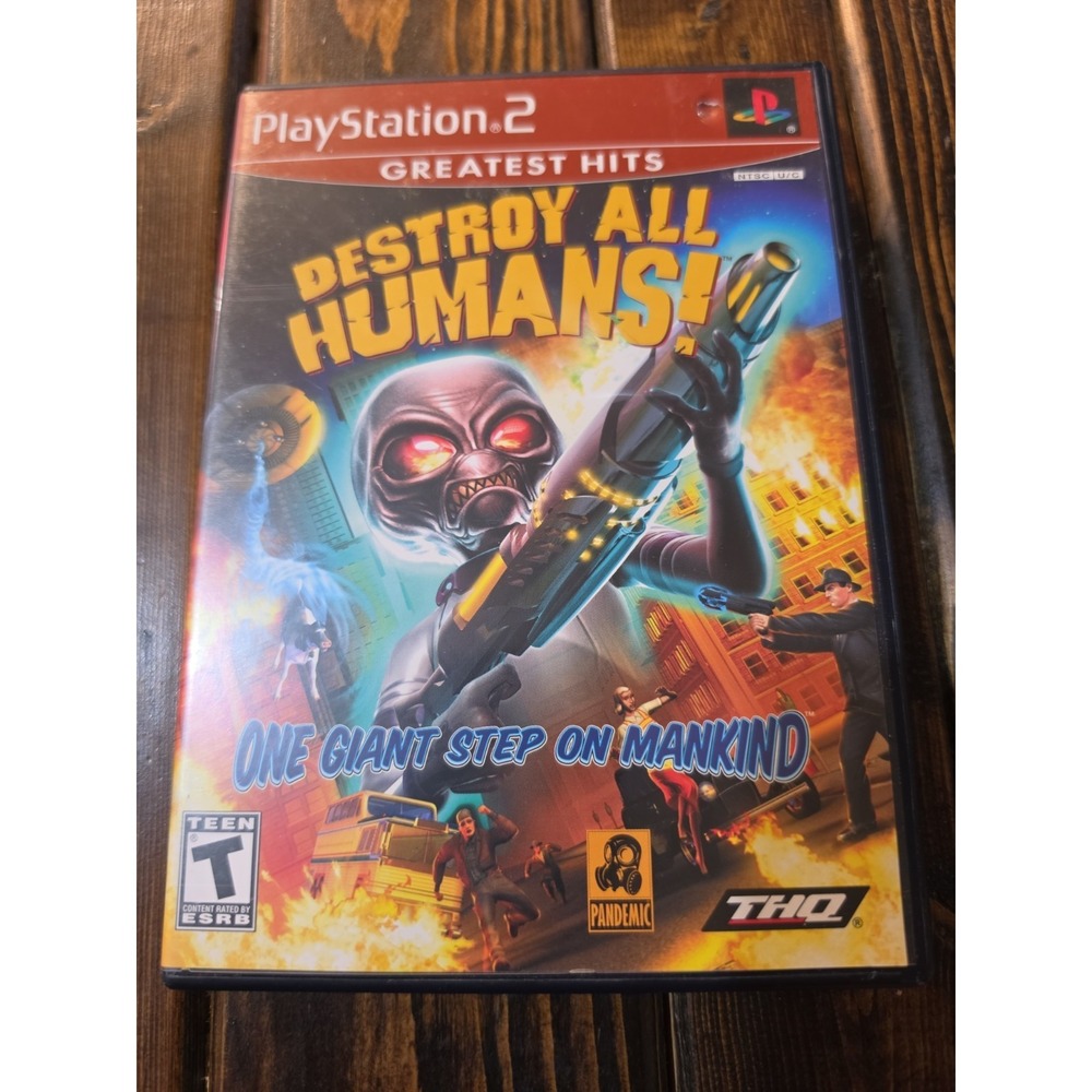Destroy All Humans! PS2, Blockbuster Case,‎ Disc Tested & Working